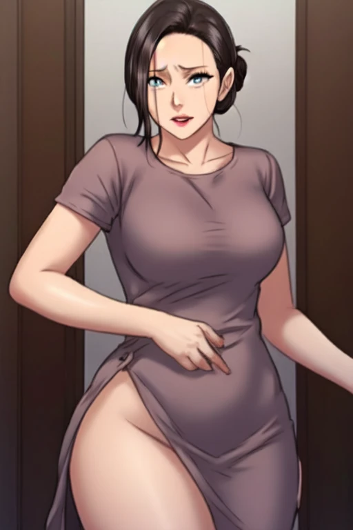  mature woman, Kale, , standing alone, alone, woman with large   , no clothing