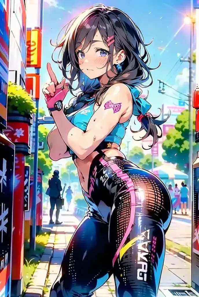 Extraordinary lustration, plano de fundo, misturado-Idioma_Texto, letras japonesas em graffit ,::Estilo Yoji Shinkawa ::2.0 comix illustration style,estilo de tatuagem, Estilo de quadrinhos,lindo woman with long hair rosa degradê ultra detailed, (fundo bonito e claro:1.2),, fantastic paintings, estilo graffiti, flores, olhos altamente detalhados,:: comix ESTILO oh-Yasui:: lindo, rosto humano oval afiado angular perfeito e detalhado, corpo todo, comic style COLORS, anatomia perfeita, centrado, approaching perfection POSE, Dynamic, altamente detalhado, Ficha de personagem extremamente detalhado, art station, arte conceitual, suave, sharp focus, illustration,(lindo and clear background:1.2), (extremamente detalhado, ultra-detalhado, melhor sombra:1.1), Seios grandes, , (fundo branco:0.5), (illustration :1.1), (extremely fine and lindo :1.1), (detalhes perfeitos:1.1):, tinta comix, rosto humano perfeito, corpo todo, comic style, anatomia perfeita, centrado, approaching perfection, Dynamic, altamente detalhado, Ficha de personagem, art station, arte conceitual, suave, sharp focus, illustration, high resolution, comic, alta qualidade,DIGITAL ILLUSTRATION OF BEAUTIFUL FEMALE CHARACTER IN DRAWING STYLE BY ILLUSTRATOR Toh-Yasu, ANIME STYLE WITH SKINNY OUTFITS INSPIRED BY THE FUTURISTIC DRAGON TATTOO AND VIBRANT CLOTHING COLORS, SERIOUS LOOK AND ULTRA DETAILED ART, FOCUS GRAFFITI STYLE CAMERA CITY SCENERY