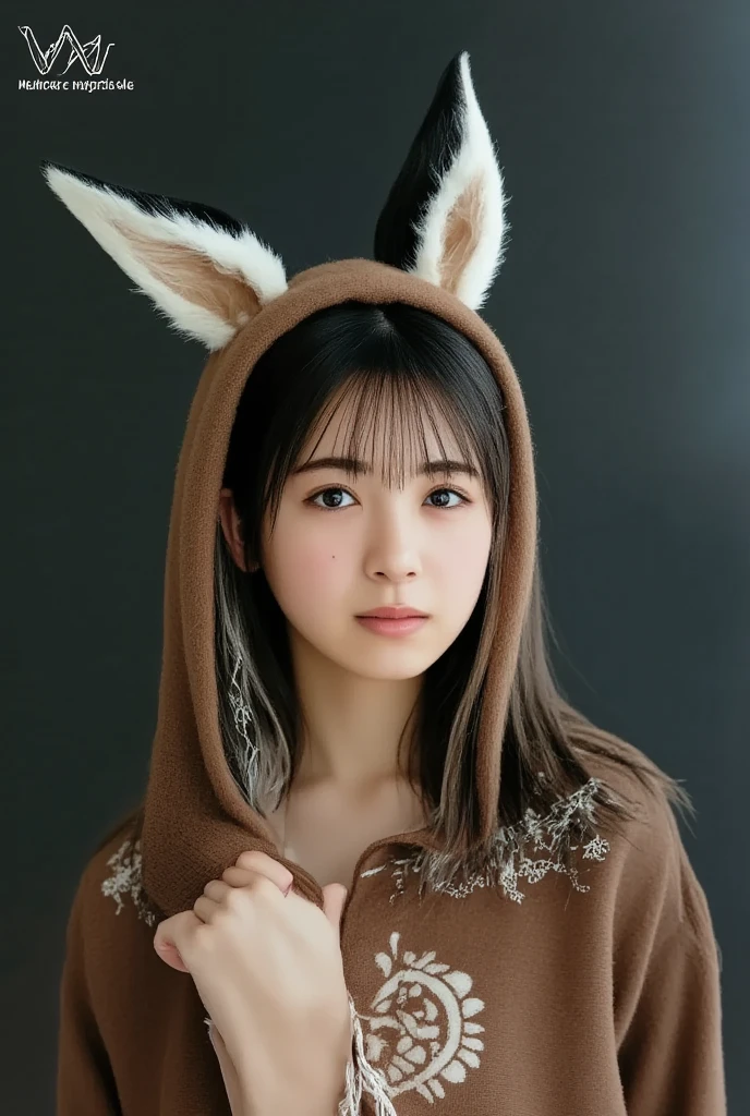 A professional high-quality photo, in 4K resolution, captures in realistic detail a charming girl in a fluffy white pajama with ears and foxtail. She is sitting in the middle of an enchanted forest, where every element is portrayed to perfection. The textures of the pajamas, ears and tail are sharp and palpable. Sunlight falls on the leaves and gently illuminates the girl's face, highlighting each delicate and charming expression --auto --s2