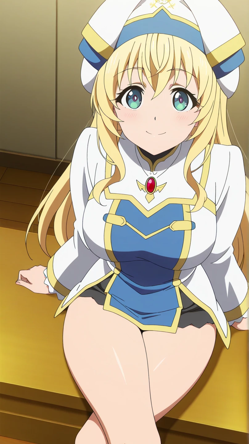 (masterpiece),best quality,ultra-detailed, perfect hands(Delicate finger expression), perfect legs, Delicate eye expression, delicate face expression,1girl (teles,, lovely small breasts, be short, naked body, earrings, jewelry, blonde hair, long hair,green ribbon, green eyes, empty eye),  blank face,  facing viewer, looking at viewer, parted lips, Solo, maid (black), frill, apron, ultra mini skirt, maid headdress,skirt lift,  pussy, in the livingroom,  standing, come-on, lure, beautiful women, Cute girl, skirt lift, love juice flows out of her pussy ,