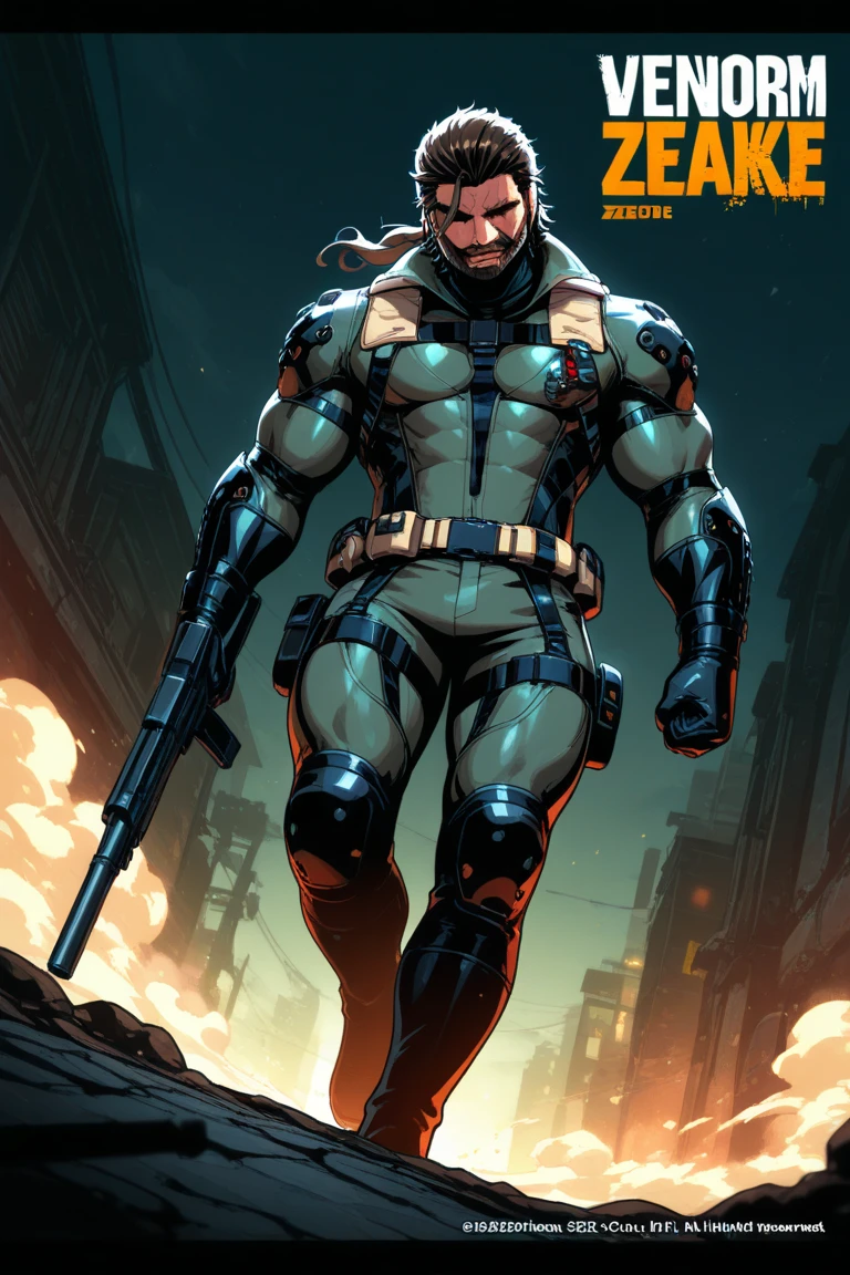 <lora:Shink4wa:1.1>,Shink4wa,dynamic lines,intricate details,and the interplay of light and shadow to create a sense of depth and atmosphere,soldier man,holding a gun,concept art,masterpiece,best quality,