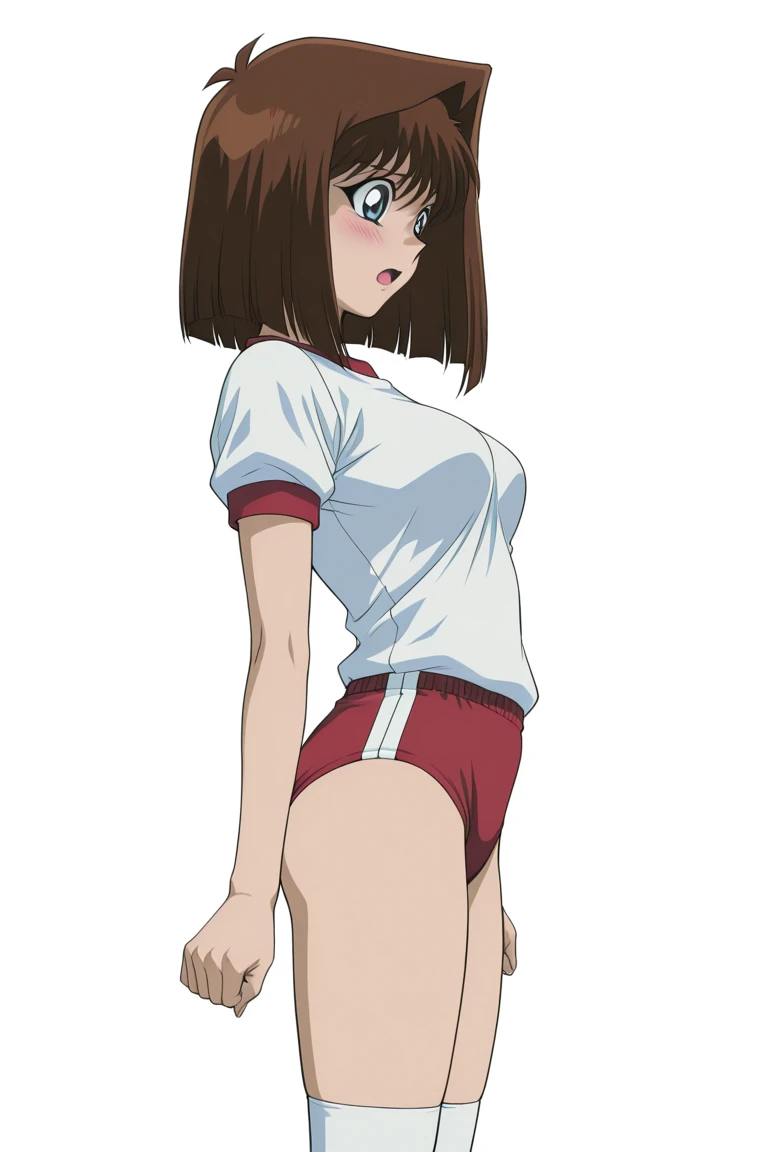 masterpiece,Highest quality,alone,
View your viewers,smile,
norikotakaya,One girl,
Medium Hair,Brown Hair,Brown eyes,
head band,
Short sleeve,Leotards worn under clothing,
Wristband,