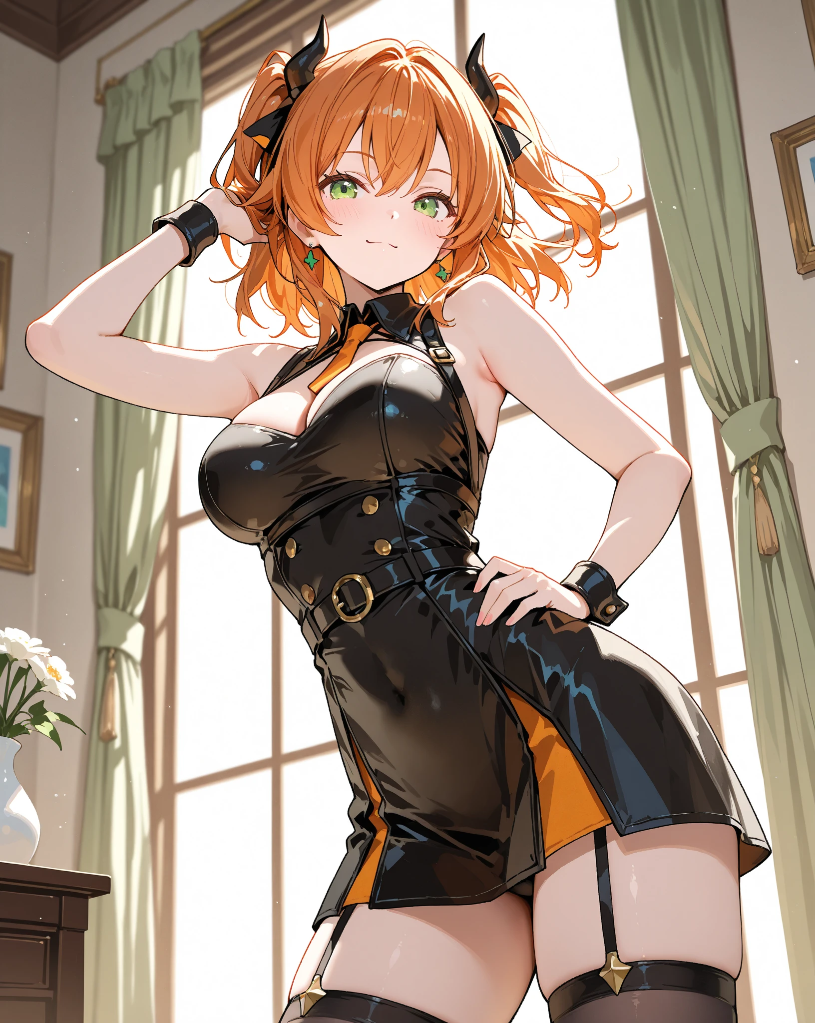 Highest quality、Vivid、Beautiful lighting、Natural Lip、Beautiful woman、Silence Suzuka、Horse Girl、Brown Hair、Long Hair、サラサラLong Hair、Very, very, very long horse ears、、、、、very very big breasts((2.8))、((Green Playboy Bunny Suit、Bunny ears headband、A bow tie、cuffs、Fishnet tights、、Straight hair:1.2))、Curvy is the best、Smiling Kindly、Cute pose、Casino Room、Sparkling Light、Blur the background、