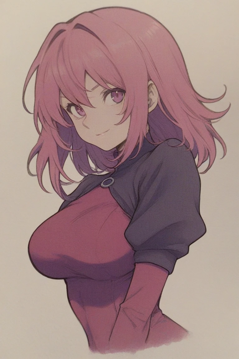 <lora:momigi:0.9>momigi,mochizuki_momiji,
, blue_eyes, pink_hair ,short_hair,straight_hair,black_hair_ribbon_Left_side,black_turtleneck_sweater,pencil_skirt,
solo,1girl