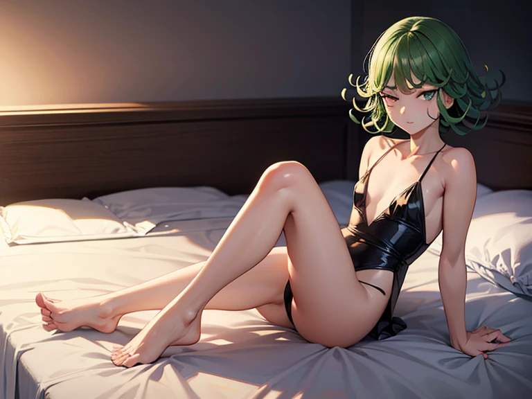 Masterpiece, best quality, 16k resolution, NVIDIA RTX Ray Tracing technology, Create a 4K resolution, ultra-realistic, and extremely detailed artwork, award winning, retina, soft light, sharp focus. (full bodyt:1.5),
ubel, medium hair, hair between eyes, (green hair), side ponytail, purple eyes, smile,
arm strap, single elbow glove, thigh strap, in a black lingerie, intricate and detailed lace set, laced lingerie, dressed in black lace, lacey, black lace, appealing, tight attire, seductive lady, wearing sexy lingerie, captivating and enticing,
open pose, looking at viewer, (STEALTH MASTURBATION:1.5)
((lying, lie down, on back)), NSFW, (NAKED BREASTS:1.5), (HAIRY PUSSY, PUBIC HAIR), (ON A LEASH:1.5)
indoors, fancy room, window, sky clouds,
FULL BODY SHOT, ultra wide angle, textured skin, face detail, clean skin, perfect hands, perfect anatomy, anatomically correct