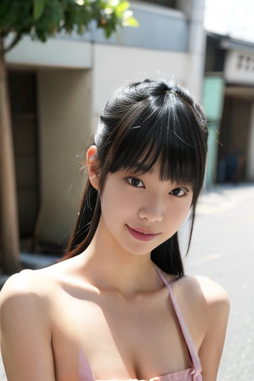 Japan beauty、A dark-haired、Skinny