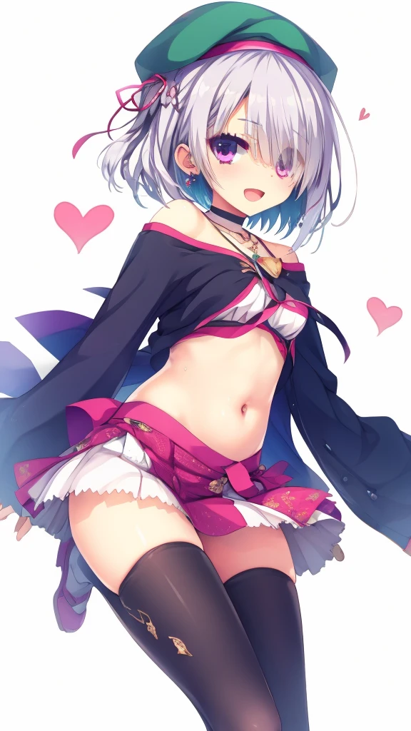 Little Loli，Expose，Cute little hands，Small feet，Smile，Short skirt，Navel，HD