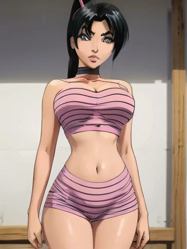 um huri han, roupas urbanas, View at ground level, (meias), um veneno ,Sozinho, na frente do fundo do jogo Street Fighter, olhos detalhados, Olhos realistas, olhos altamente detalhados, hyper olhos detalhados, Long eyelashes, grande meio sorriso, (com sardas), (rosto corado:1.2), (((tight bra))), pantyhose, Cinematic lighting, detalhes intrincados, altamente detalhado, (ultra detalhado), hiperdetalhado, Ultra HD, (hdr), 8K,

