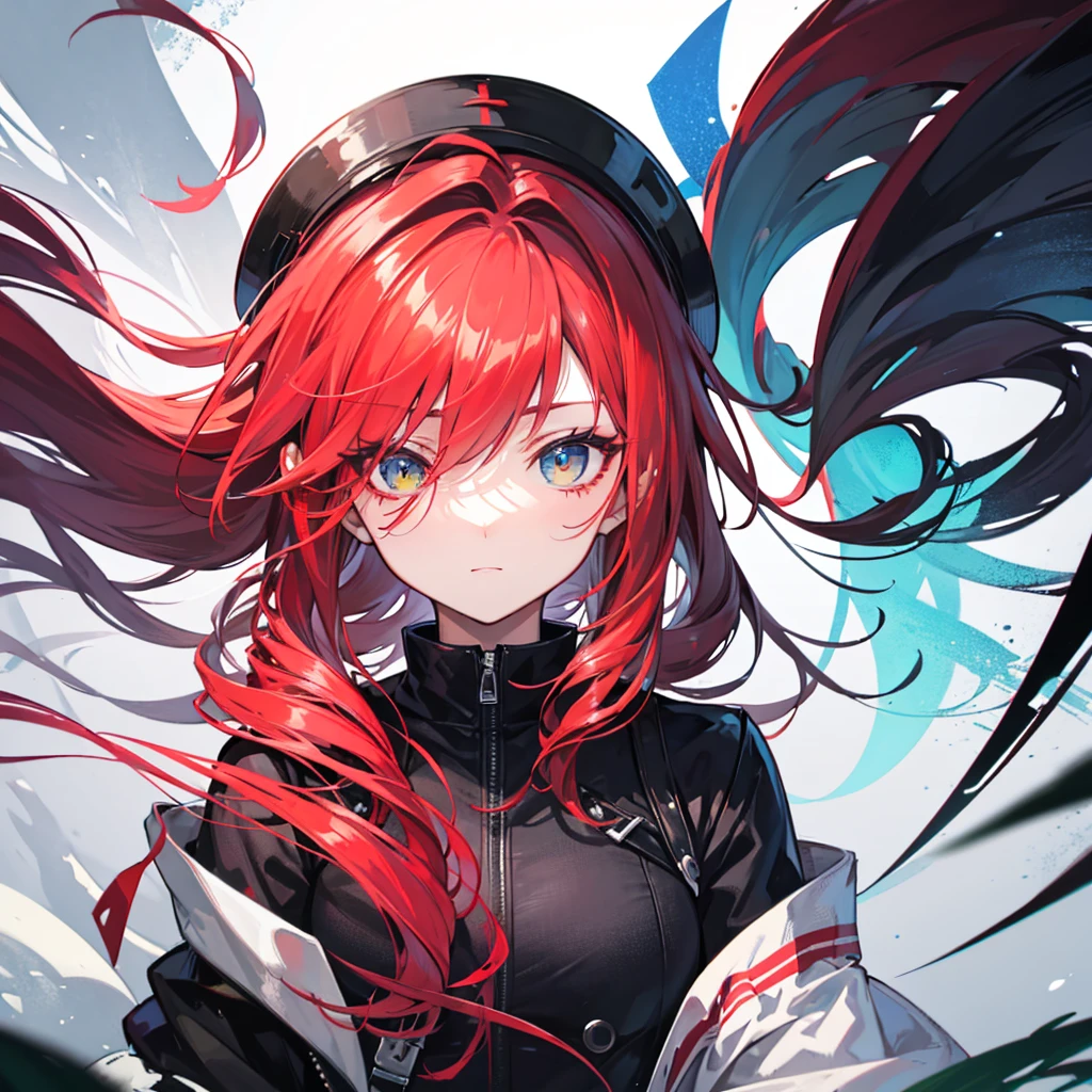 Nilou GI, (anime:1.4), (pastel colors:1.4), ((masterpiece)), (best quality), (extreme detail), perfect body, solo, 1girl, (long smooth red hair), detailed eyes, wide-eyed, eyelashes, (solid green eyes), large breasts, looking at viewer, (focus face:1.6), (portrait face:1.3), (in a castle:1.4), (black dress:1.4),