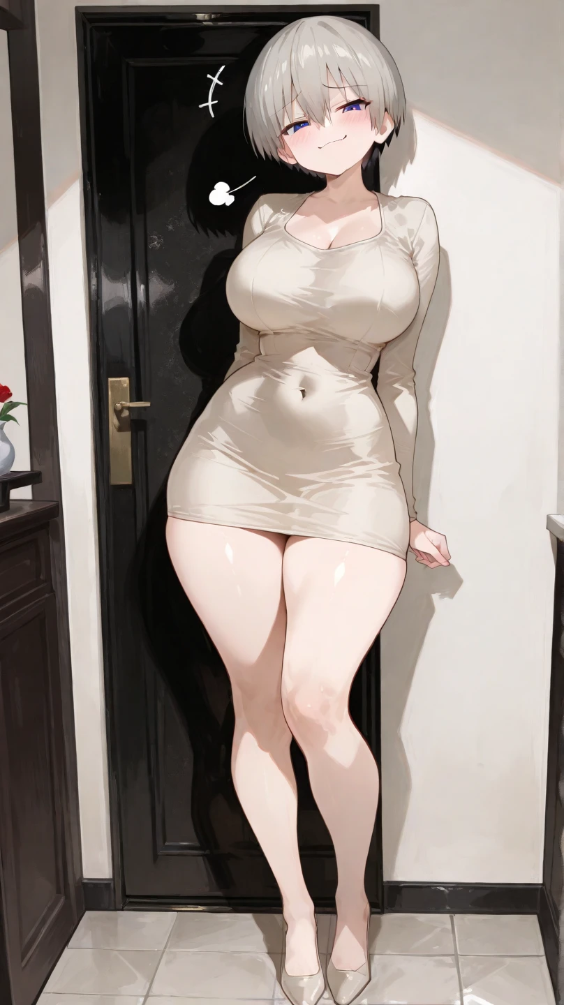 Cute girl,Completely naked,Big breasts and legs
