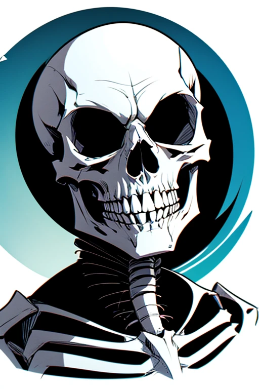 Zombified skeleton in batman suit half face is zombie half is batman's mask