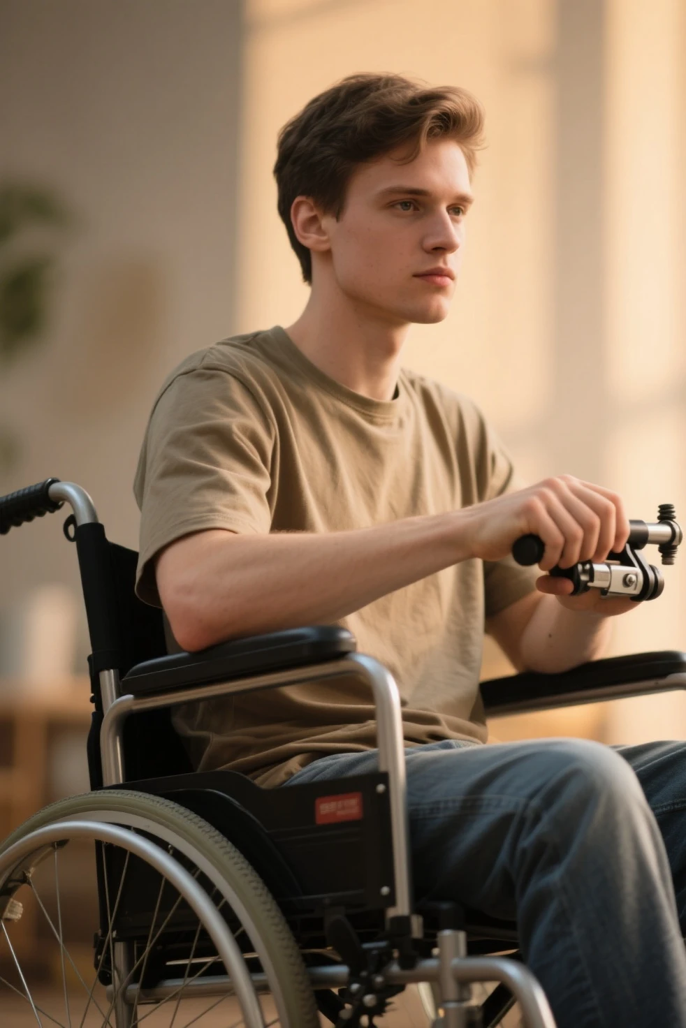 Make a handicapped boy with a huge penis