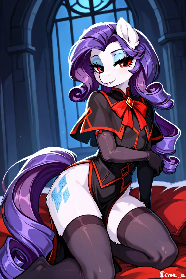 score_9,score_8_up,score_7_up,score_6_up, ((my little pony)), radiant lighting, vibrant colors, whimsical atmosphere, 8K, high resolution, highly detailed, masterpiece, behind view, white body, long red wavy hair, earrings, red eyes, (stern look), black-red striped stockings, showing pussy, dripping pussy:1.2, tombstone cutie mark, goth cutie mark, breasts, big butt, on the tombstone, ((pony body))