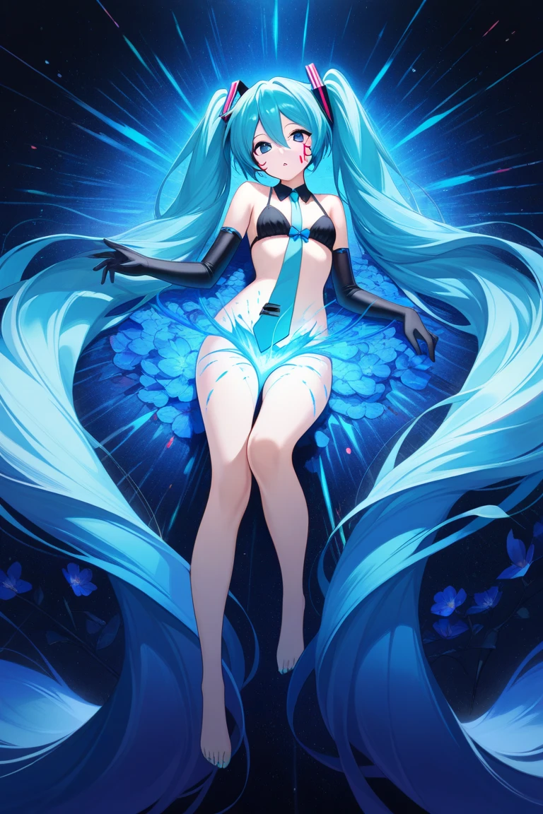 juder_style, score_9, score_8_up, score_7_up, score_6_up, score_5_up, score_4_up, hd, (ultra hd quality details), 8K, 1girl, long hair, Hourglass body, light blue eyes, dark indigo hair, 2d illustration, pool, bikini, large butterfly wings back