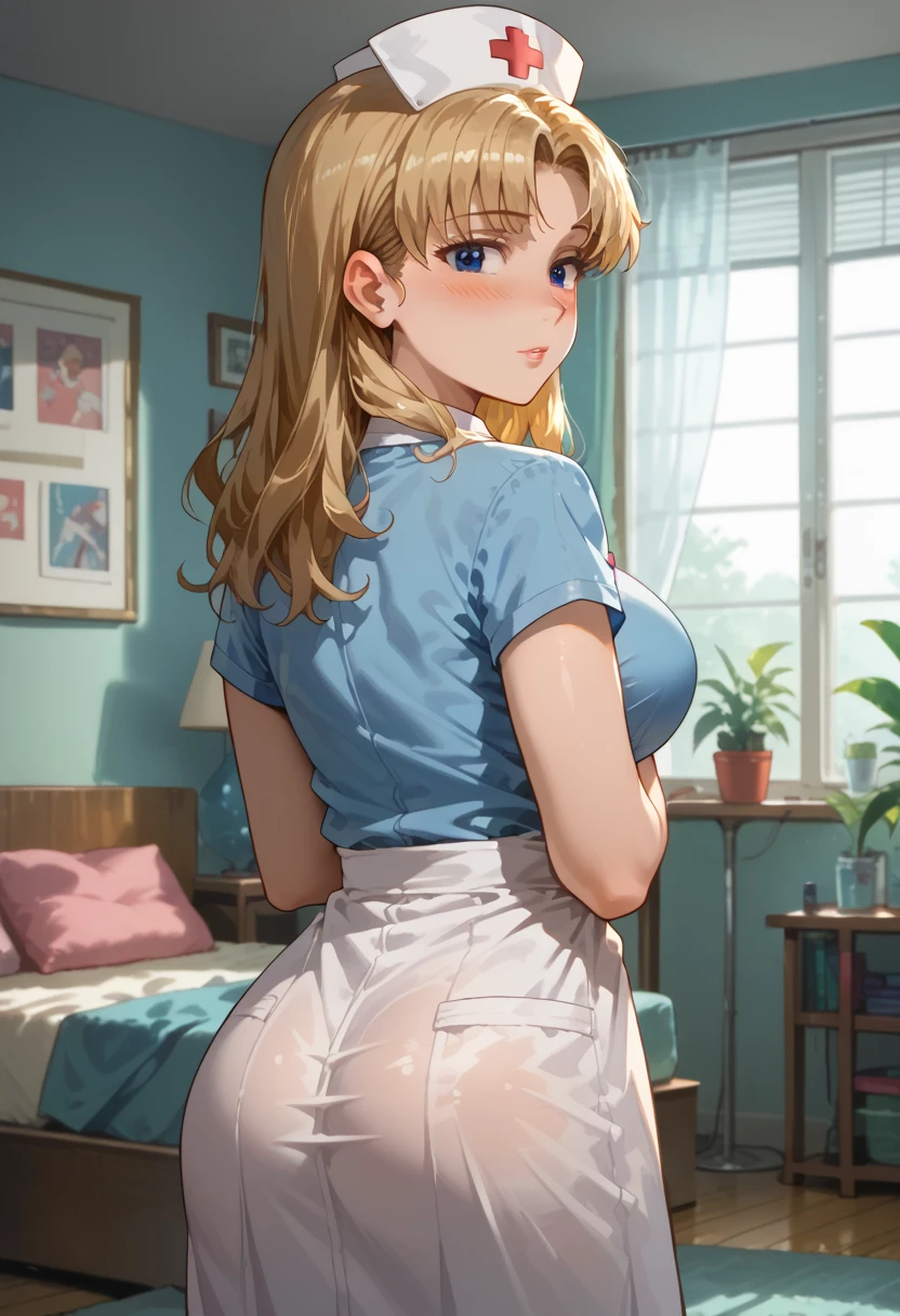 master piece,hyper quality, Hyper Detailed,Perfect drawing,Solo, female high-school student、Holding a large bouquet、student clothes、a miniskirt:(0.8)、Stick your butt out、big round ass、((Panties in full view))、Suntan-Skin:(1.2)、cute smile face、bustup、Shooting from the back diagonally below、beatiful backgrounds、Detailed drawing、Accurate drawing。