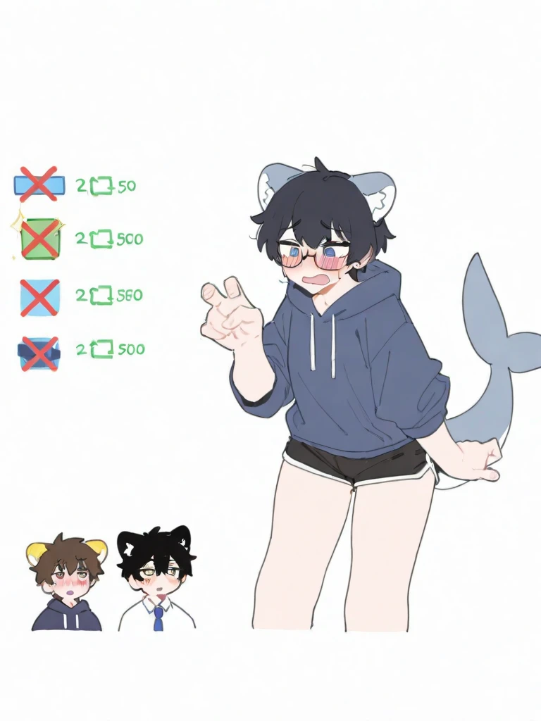 sports student,shy,Slobber。