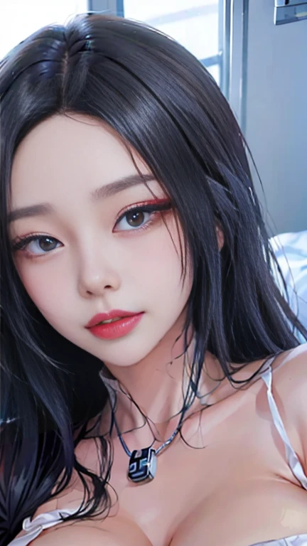 (Masterpiece:1.2, best quality), (Beautiful eyes with exquisite details: 1.2), (Detailed background,dark fantasy), (Beautifully detailed face), high contrast, (Best illumination, Delicate and extremely beautiful), ((Cinema-grade lighting)), colorful, hyper detail, incredible light, complicated details, (1 woman, alone,black hair, Sharp face,Low Twintails,conjunctivitis, hair between the eyes,Dynamic angle), (sperm splash:1.4), Black light swirled around the character., depth of field,black light particles,(broken glass),magic circle,half body photo