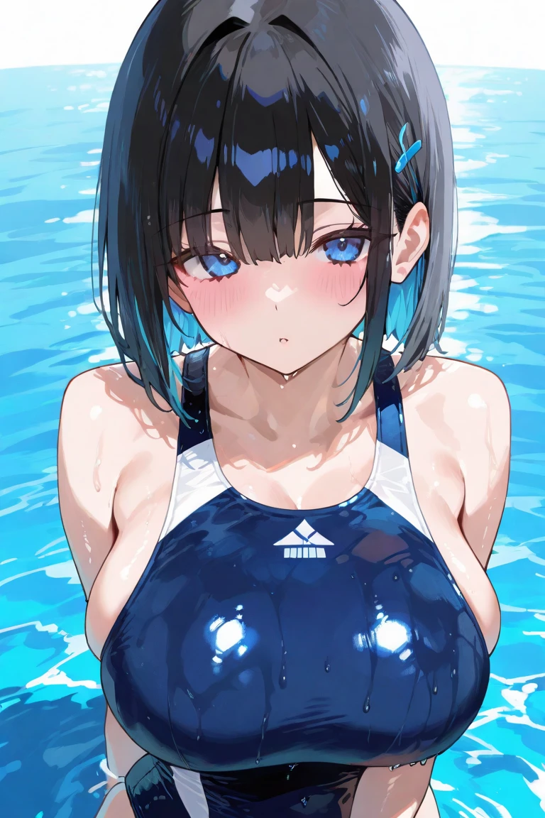 Teen girls、School swim wear、Pigtails、A sexy --auto
