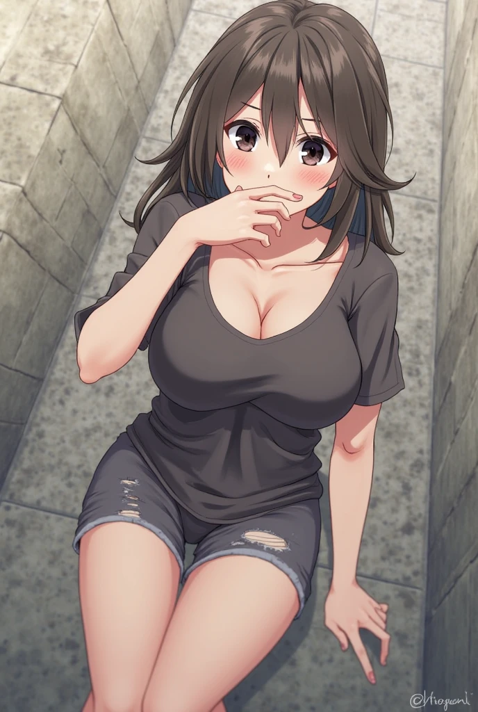 (middle hair、random hairstyle、Adult and sexy beauty、cool face、Too beautiful face、25yo,mature woman、huge breasts、big areola、beautiful nipples、shiny skin:1.3)、nsfw,(public indecency:1.5), slave, (completely nude:1.3), (on all fours:1.3), collar, chain leash, bare foots, sad, tearful,blush, open mouth,(nipples peek:1.3),beautiful face,