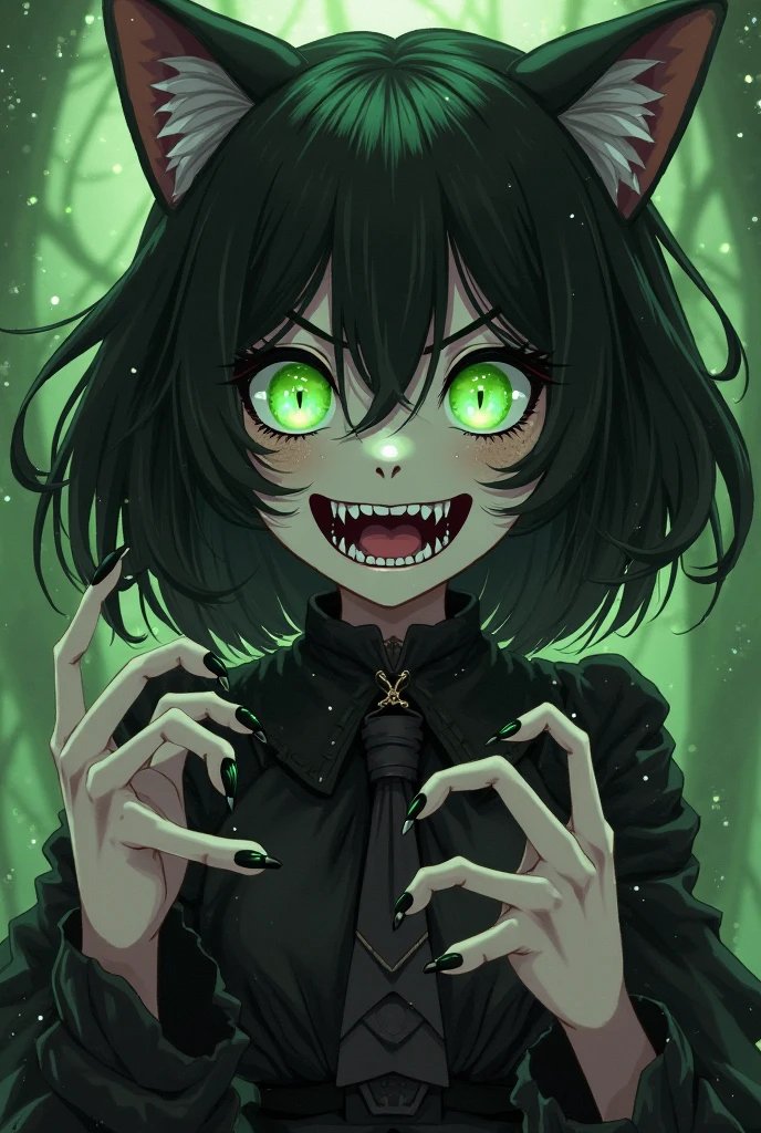 score_9, score_8_up, score_7_up, source_anime, cute girl, huge breast, large testicles, embarrassed, smile, funny, long hair, white shirt, gigantic tits, MADStyle, crazy, mad, madness, dark forest, local fog, green glowing art, red glowing eyes, horns, magic, mystery atmosphere, 8K, RAW, best quality, masterpiece, ultra high res, colorful, (medium wide shot), (dynamic perspective), sharp focus , (depth of field, bokeh:1.3), extremely detailed eyes and face, beautiful detailed eyes,large breasts, ((masterpiece, best quality)),Detailed background