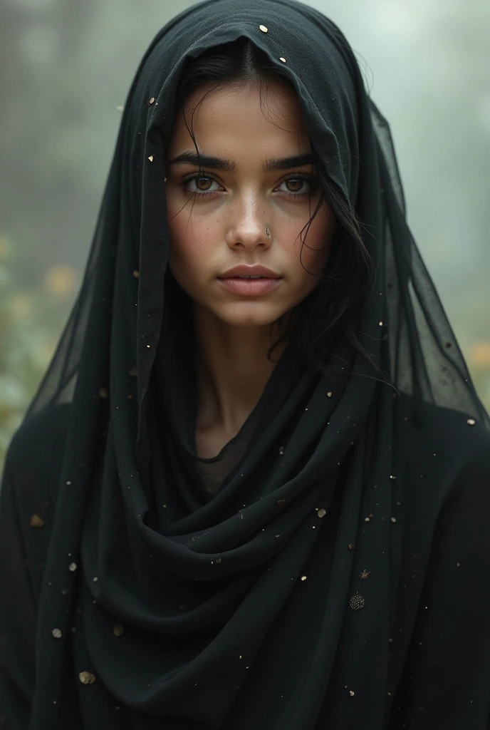 black saree pora Pakistani girl pic