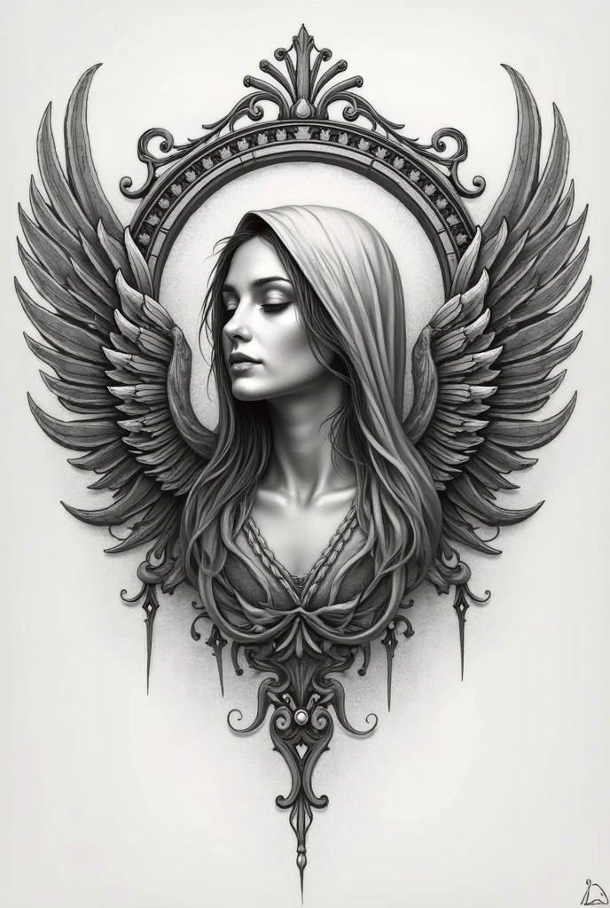 Here is a condensed version for you to submit:
---
**tattoo design: Valkyrie with Sun e Aphrodite with Moon**
- **Composition**: Divided into two harmonious parts, with the Valkyrie associated with the sun and Aphrodite with the moon. The two figures are connected by a unified style with fine, detailed lines..
- **Valkyrie with Sun**: A powerful warrior in armor with wings spread, The sun behind her, rays like halo. determined expression, perhaps wielding a spear or sword.
- **Aphrodite with Moon**: A serene and graceful figure with soft features. The moon is behind or above it, with a soft shine. peaceful expression, maybe with a slight smile.
- **interaction**: Valkyrie on the left, with the sun in the background, and Aphrodite on the right, with the moon over your head. Additional details such as flowers, stars or geometric patterns for smooth transitions.
- **styled**: Realism with fantasy, in black and white or color with warm and cool tones.
--- Realistic pencil drawing