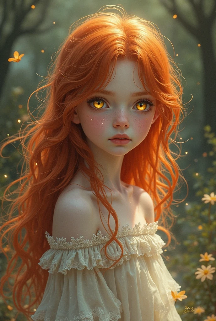 raise a boy, male, with yellow eyes and very long hair, below the shoulder, reddish