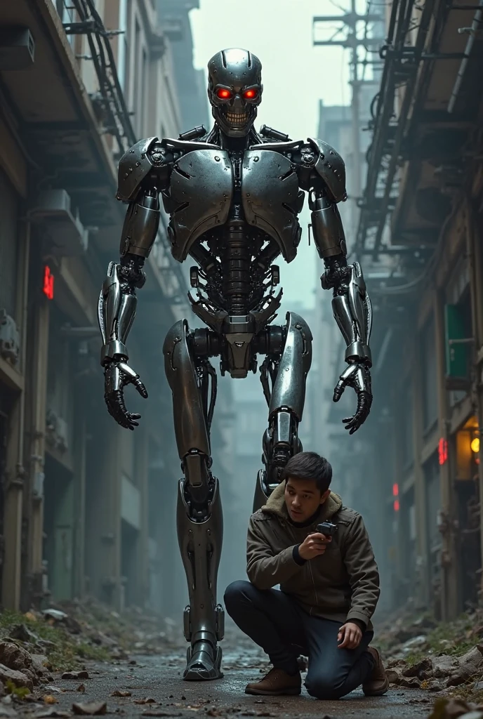 a close up of a person standing in front of a large skeleton, gaint skeleton, golem, apocalyptic art, epic fantasy sci fi illustration, giant bones, towering giant made of zombies, concept art for movies, eerie nostalgic concept art, epic digital concept art, concept arts, by Shen Zhou, apocalypse art, award winning concept art, epic video game art