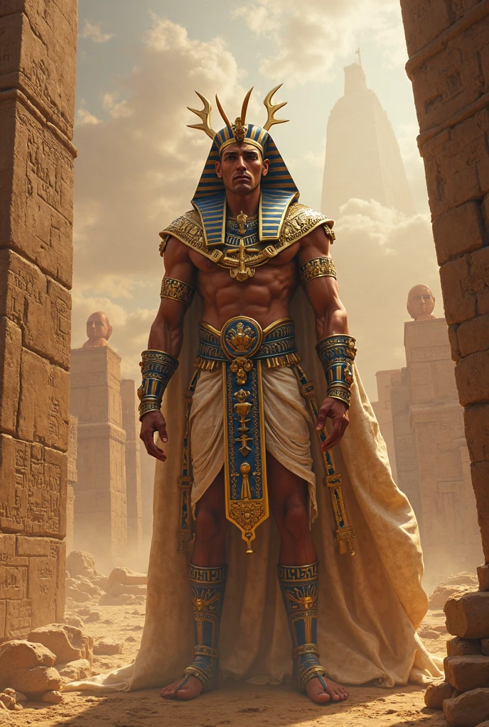 Generate an image representing the pharaoh of Egypt.