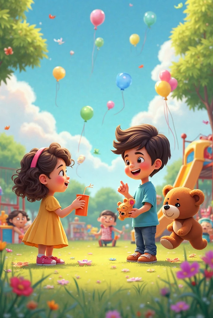 In cinematic cartoon 3d style"one sided love of a boy"