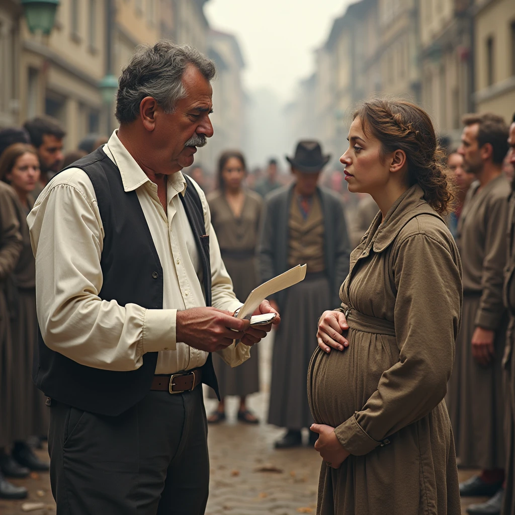 Take a photo where the father abandons his wife and baby in the 1920s