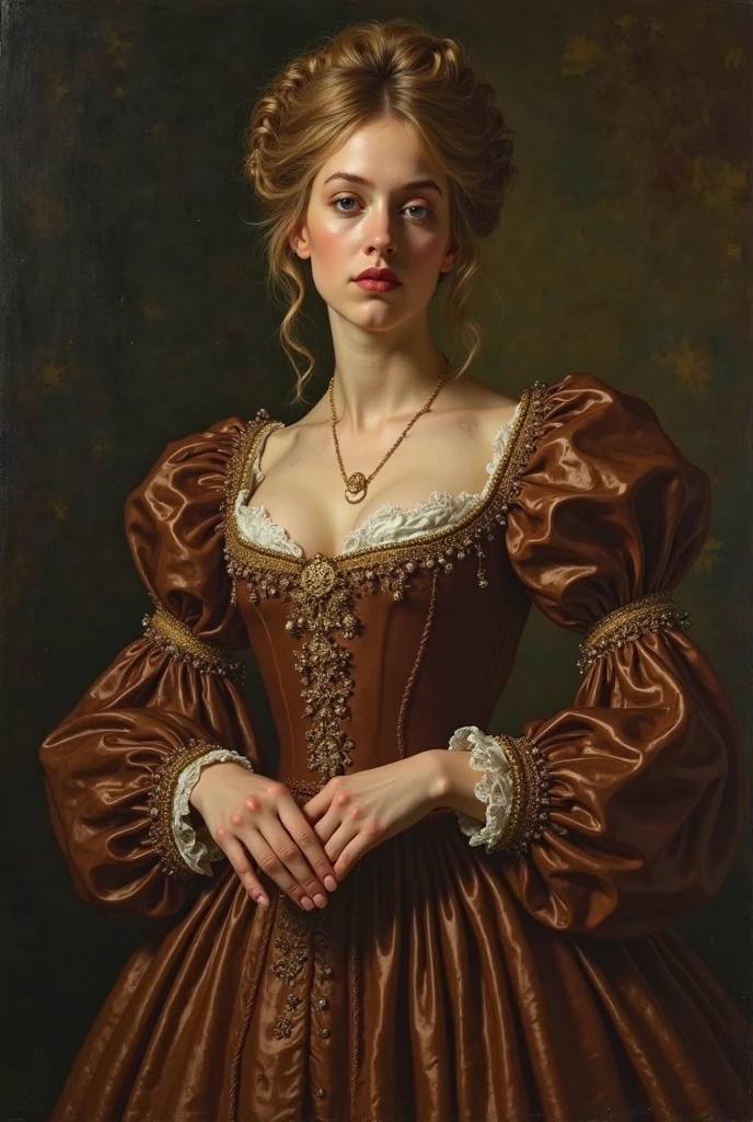 portrait painting of a thick Beautiful middle aged woman, extremely gorgeous , by Peter Paul Rubens, in Peter Paul Rubens style, by Caravaggio, intricate, flawless, masterpiece, Best quality, 