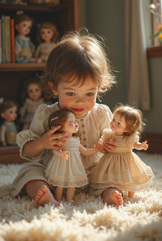 Playing 5 doll