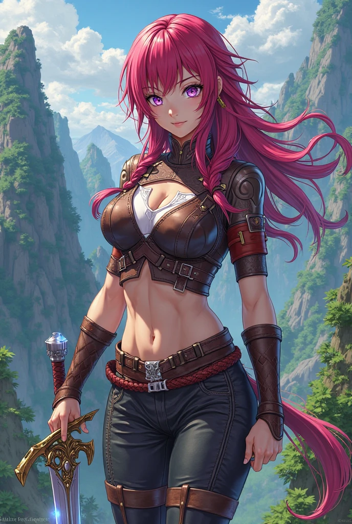 (masterpiece),(best quality:1.0), (ultra highres:1.0), detailed illustration, 8k, anime, 1girl, pretty pose, long legs, pretty face, detailed face, beautiful eyes, best quality, ultra-detailed, realistic, Final Fantasy 13 character (((Claire Farron))) in (metal bikini armor),sexy legs, beautiful medium breasts, pink hair, BREAK dark red pleated micro skirt, BREAK voluptuous, ((((FULL BODY VIEW)))), (Full Body Portrait), (Cute standing pose), no upskirt, BREAK ((Knee-High Heavy Plate Boots with spurs))
