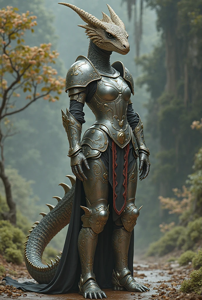 (((masterpiece))) , (((best quality))) , anime style, 2d, well-built charming 1girl, solo, lovely 1girl, 
ObsidianWood, ultrawide view, 30 yo Dinobot, wearing intricate battle-hardened armor made of wood, highly detailed, (smiling warmly:1.2), Canadian Forests, she has Shaved sides hair, key visual, 