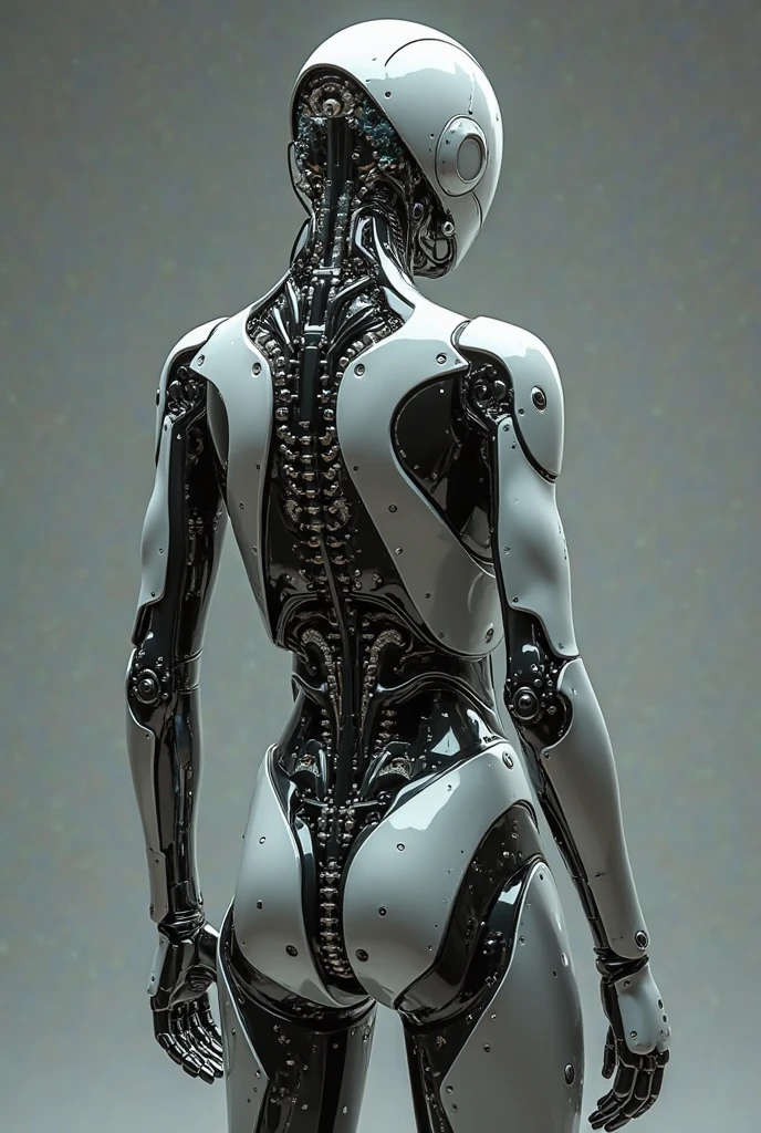 Beautiful full body photograph of a mechanical girl/android((ultra realistic details)), cinematic illumination, shadows and light, octane render, 8k, ultra sharp,metal,intricate, ornaments detailed, cold colors, Babylonian theme, highly intricate details, realistic light, trending on ArtStation, glowing eyes, facing camera, neon details, mechanical limbs,blood vessels connected to tubes,mechanical vertebra attaching to back,mechanical cervical attaching to neck,wires and cables connecting to the head, depth of field f/2.8