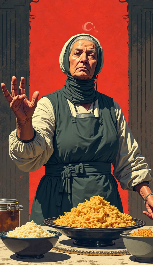 Eating, middle aged african american woman braided hair. 50 years old. defined body wearing military uniform. is unconscious on the floor. Eating está ferida. bundle with burn stain. bruise on the face. blood on clothes. art drawing