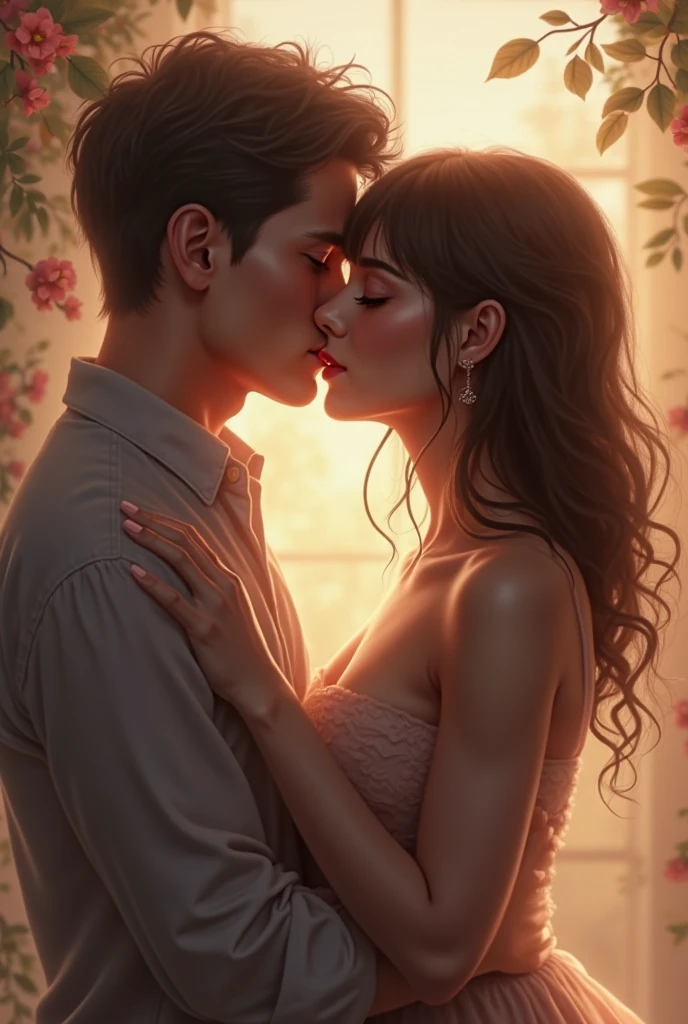 Two images kissing