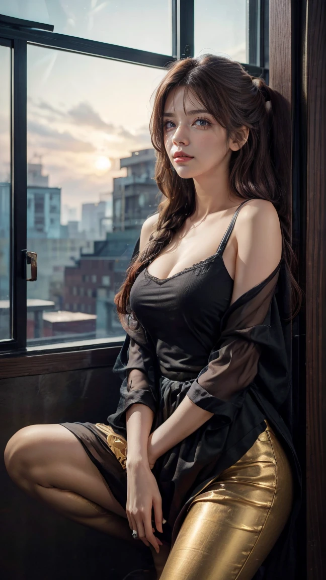 ((masterpiece)),best quality,high resolution,high contrast,increase brightness, on the train,small medium woman,(brown hair+black hair:1.3),(brown eyes+black eyes:1.1),elegant clothes,reading book,blusher, blinking eyes,bright glow