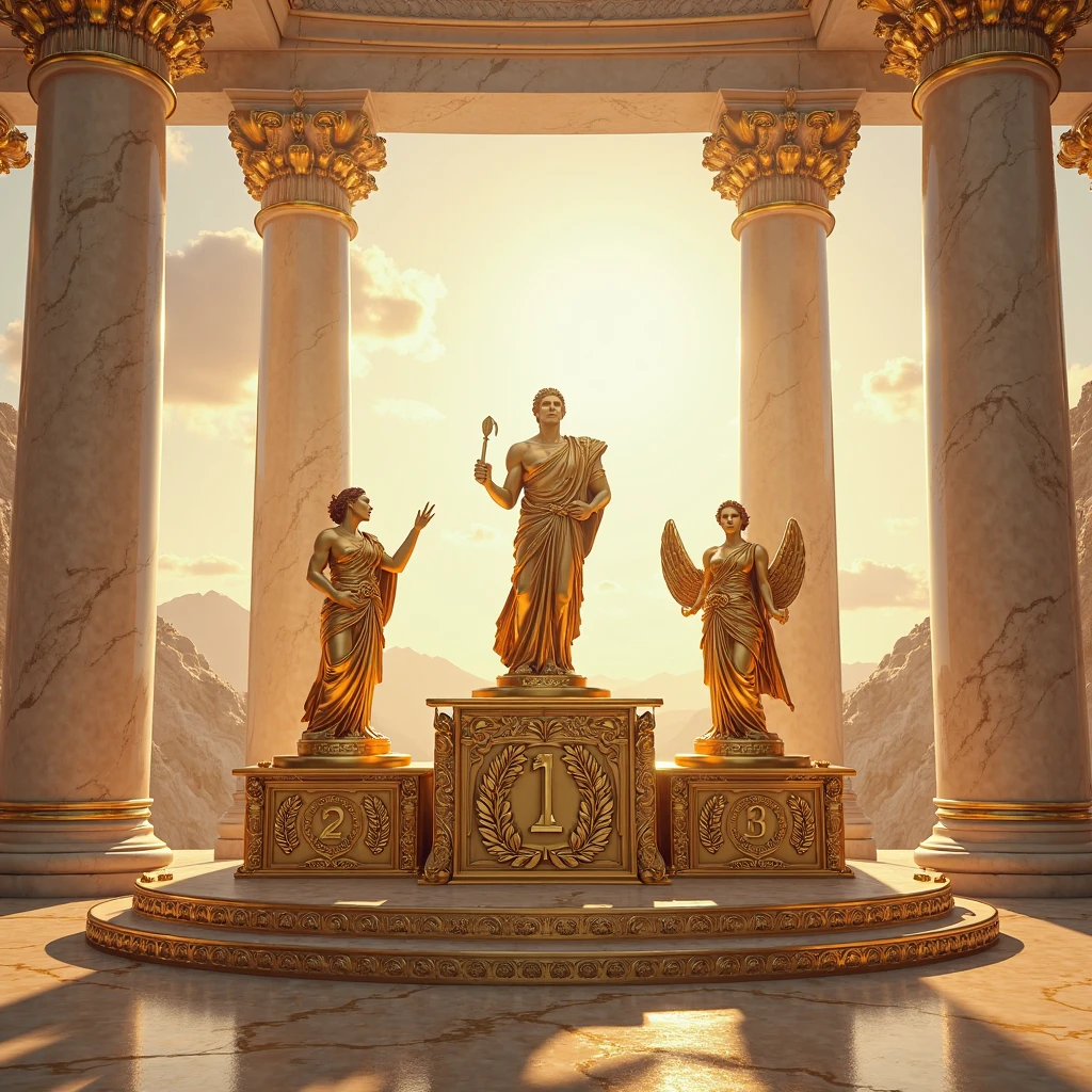 Zeus holds the goddess Ultra HD resolution,a warm color palette,Cinematic texture。 --auto