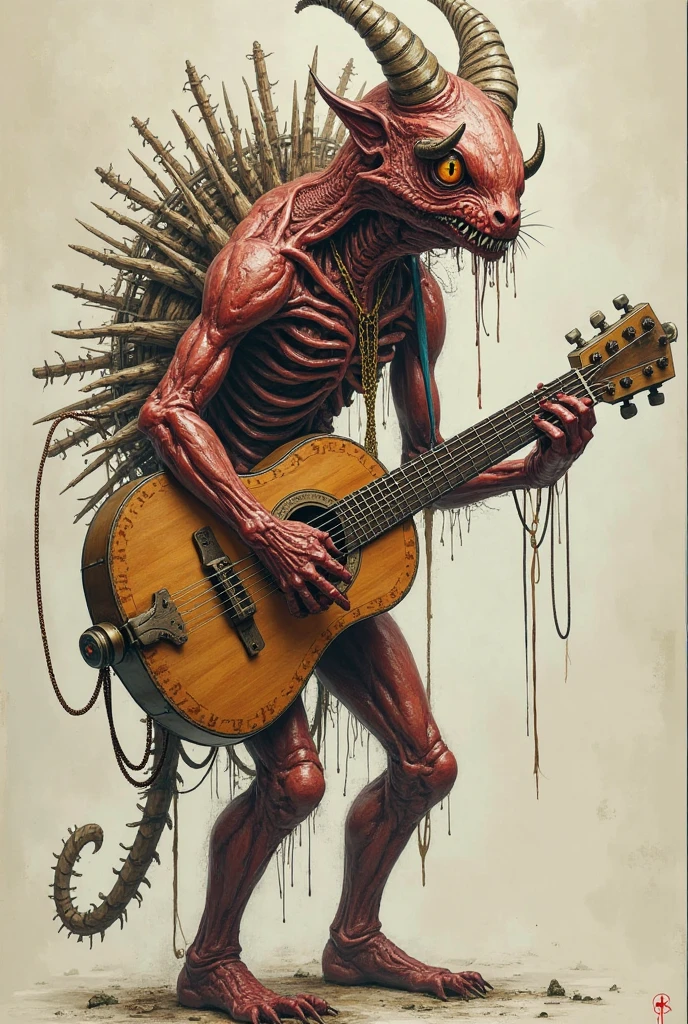 (masterpiece), (High resolution), (Very delicate), (masterpiece: 1.2, Highest quality), whole body,(snap shot),Slipknot,rock star, musician, colorful, Absurd