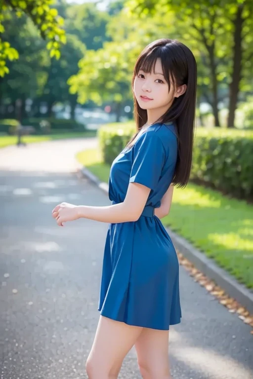 (Best-quality, Masterpiece, Ultra-High-Resolution, (Photorealistic:1.4), Raw Photo, depth of field, professional lighting, perfect anatomy, extremely details), ((upturned ass)), 1girl, the most famous Japanese idol, wearing extremely long casual-dress, (looking at viewer), (innocent smile), (extremely cute and extremely realistic face like the most popular Japanese idol, ((extremely cute and extremely realistic big-eyes)), extremely cute and extremely realistic hair), ((((extremely cute and extremely realistic skins))))