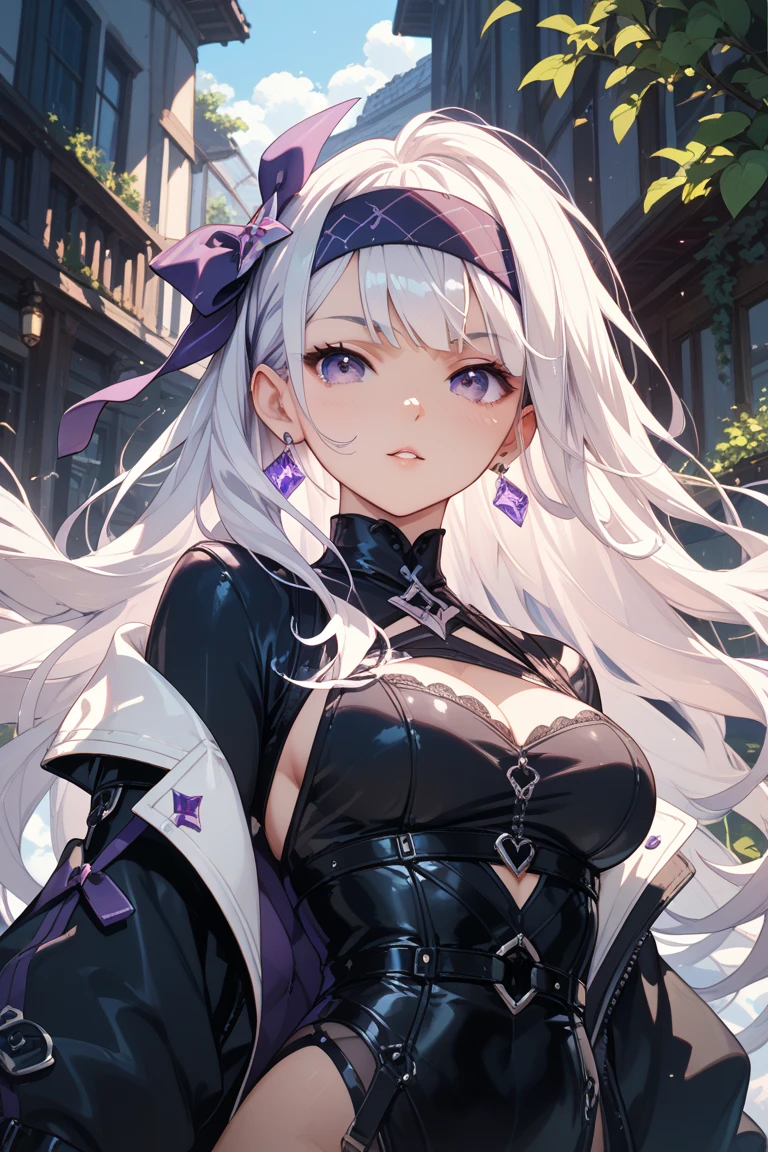 melusina, melusina, (brown eyes: 1.5), long hair, white hair, side locks, (small breasts: 1.2), BREAK white dress, dress, dress wedding, wedding,thighs, thighs, white thighs, REST looking at the viewer, REST outdoors,beach, sea, sand, blushing face, BREAK (masterpiece:1.2), best quality, high resolution, unity 8k wallpaper, (artwork:0.8), (beautiful detailed eyes:1.6), extremely detailed face, perfect lighting, extremely detailed CG, (perfect hands, perfect anatomy),