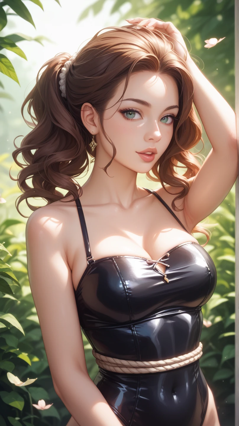 
Dreadlocks hair woman, orange hair, sexy school teacher in a classroom, red lips, black skirt, dressed like Lara Croft, playing video games, from above, --style realistic-imagine --auto --s2-imagine