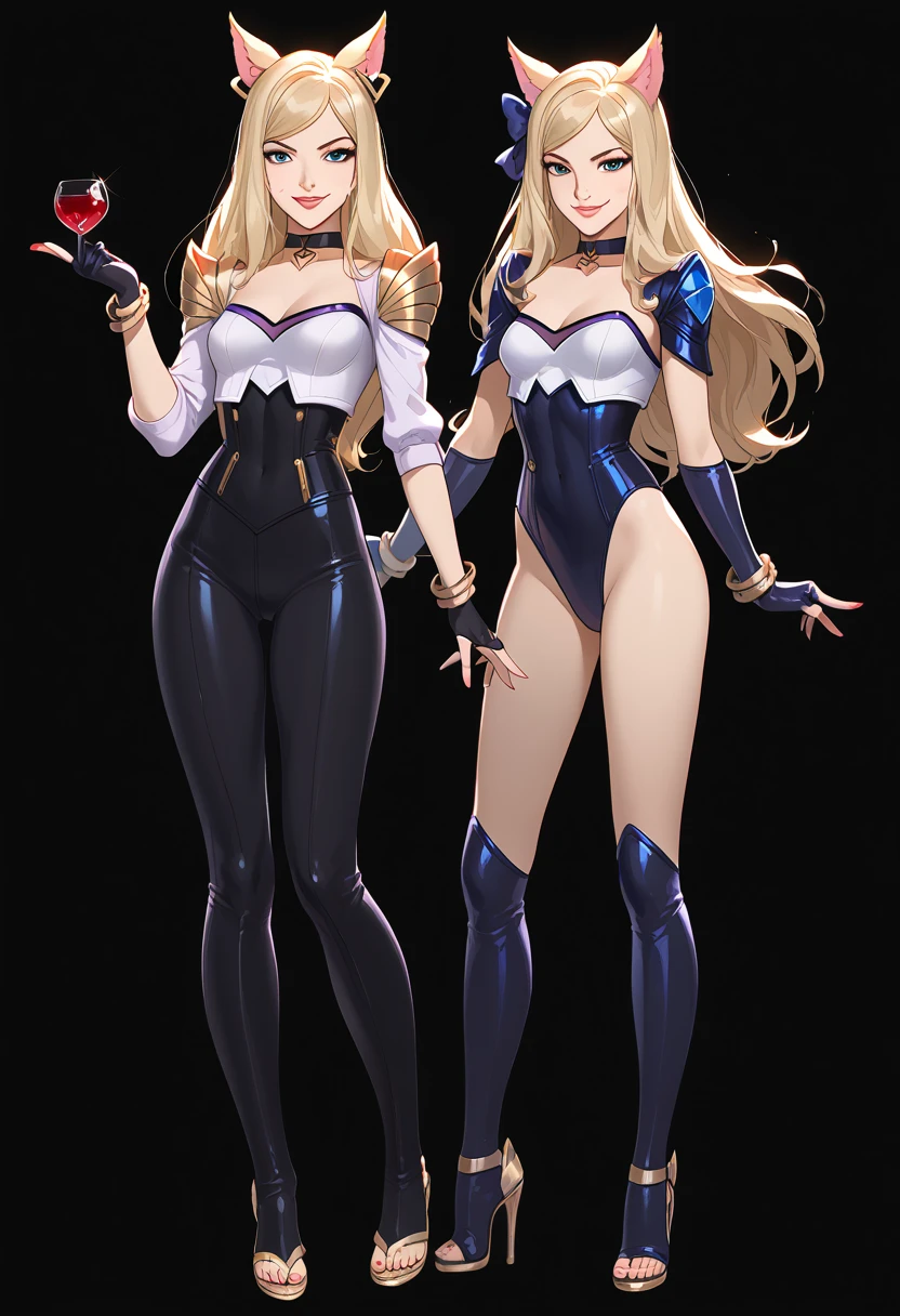 ((best quality)), ((masterpiece)), (detailed), 1 girl, Full body, 19 years old, Smiling face, Blue eyes, Star-shaped tiara, Arms outstretched, Arms behind waist, Eye mask, Blue superhero mask, Blushing, Blonde hair, Straight hair, Long hair, Bangs, 2 star clips on the sides of hair, Full body, Medium breasts, Slim body, Hands with yellow stars, Yellow wristbands, Long yellow gloves, Purple gloves, Superhero costume, Superheroes, Yellow leotard suit, With a big yellow star in the center, Star emblem, Somewhat tight, Long yellow cape on waist, Red belt, Purple legs, Purple pantyhose, Purple boots, Flying, City background, Anime