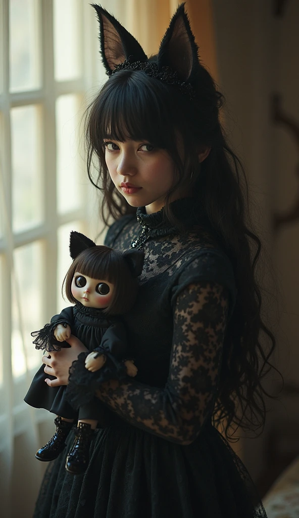 a cursed and scary rag doll 