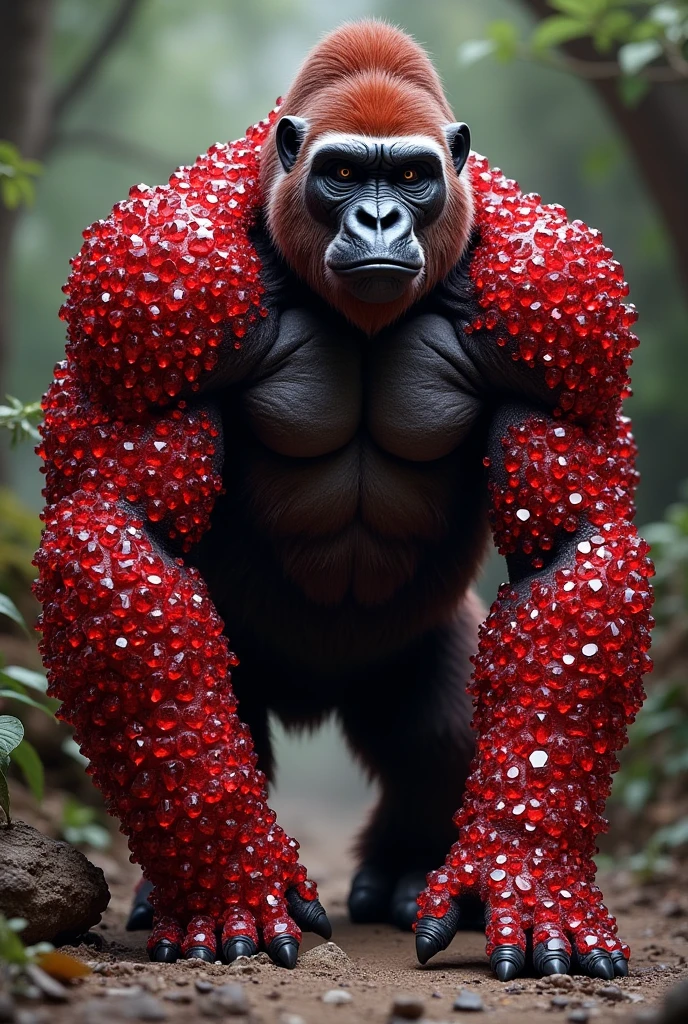 Nicolás mature with red lycra and a gorilla