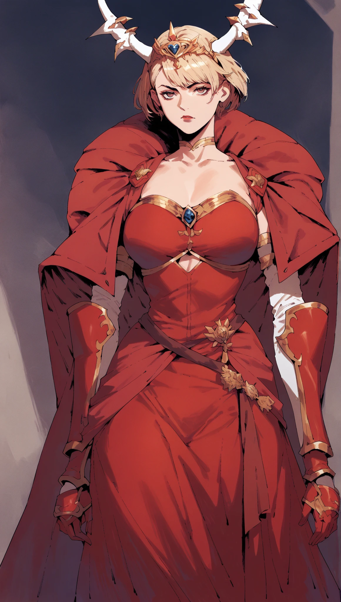 a drawing of a woman in a red cape and a red cape, dressed in a beautiful red cloak, samira from league of legends, scarlet witch, extremely detailed artgerm, portrait of modern darna, scarlet witch marvel, style artgerm, garnet from steven universe, lady in red armor, red magic surrounds her, wanda maximoff, red cloak --auto --s2