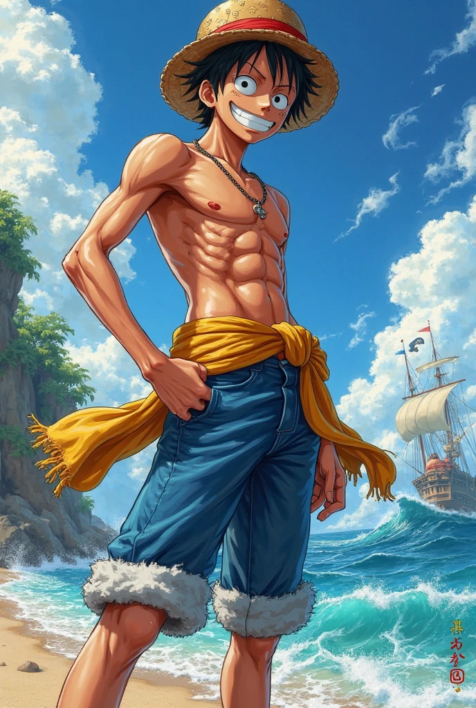 Luffy One Piece Vikings version.