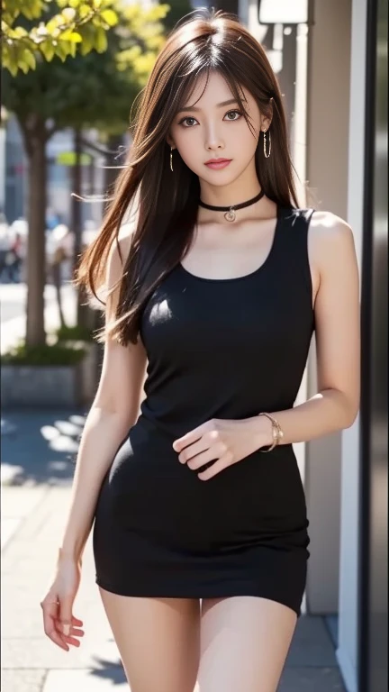 A cartoon girl with black hair